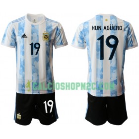 Argentina Kun Agüero 19 Bambino Maglia Prima 2020 Manica Corta (+ Pantaloncini)